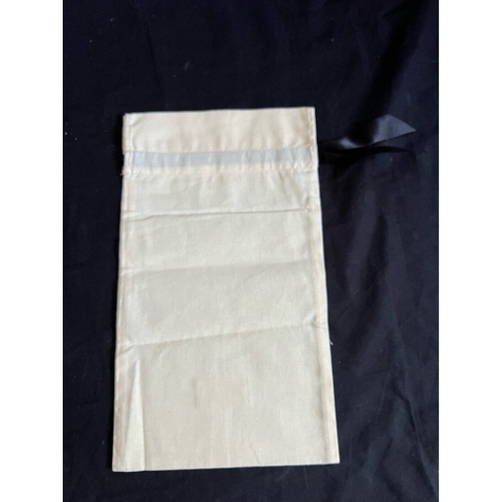 Lanvin Drawstring Dustbag Ivory 100% Cotton 13.5" X 7.5'' - Picture 4 of 7